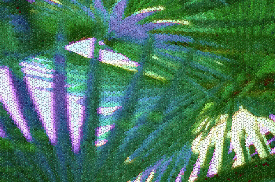 Palm Tree Mosaic Digital Art