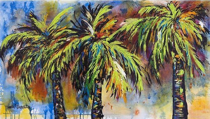 Palm Tree Paradise Painting by Linda Brandt - Fine Art America