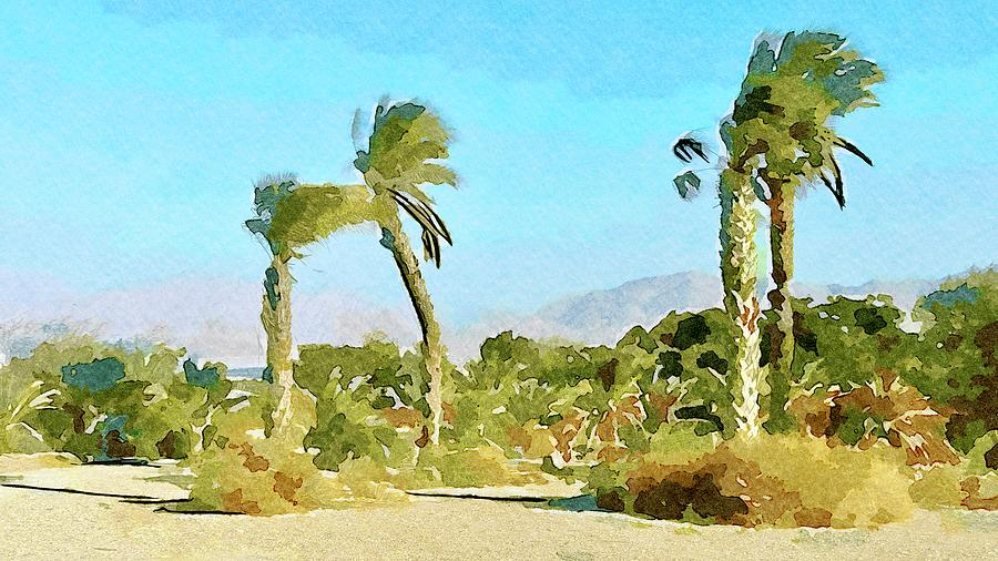 Tree Digital Art - Palm Tree Paradise by Pamela Storch