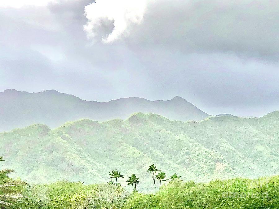 Palm Tree Stage in Hawaiian Mountain Landscape  Photograph by Carol Riddle