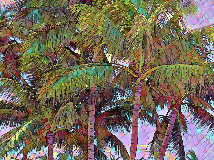 Palm Trees 681 Mosaic Photograph by Corinne Carroll