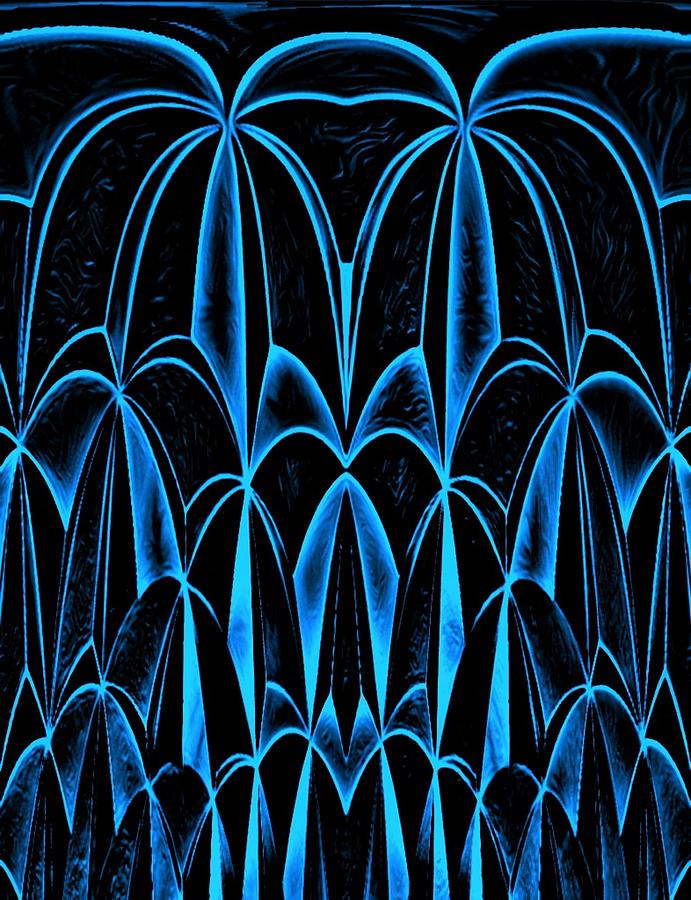 Palm Trees Blue Digital Art by Ronald Mills