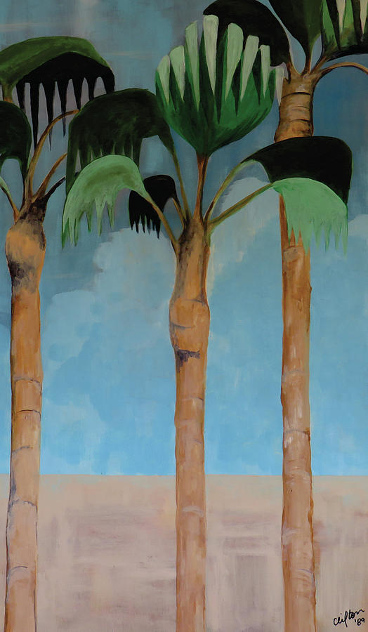 Palm Trees Plus Painting by Ted Clifton