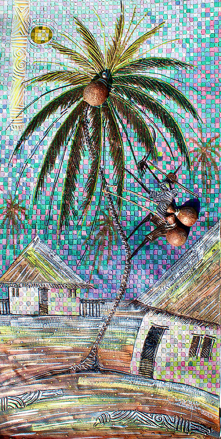 Palm Wine Tapper Painting by Paul Gbolade Omidirian