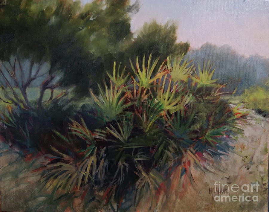 Palmetto Dance Painting by Mary Hubley