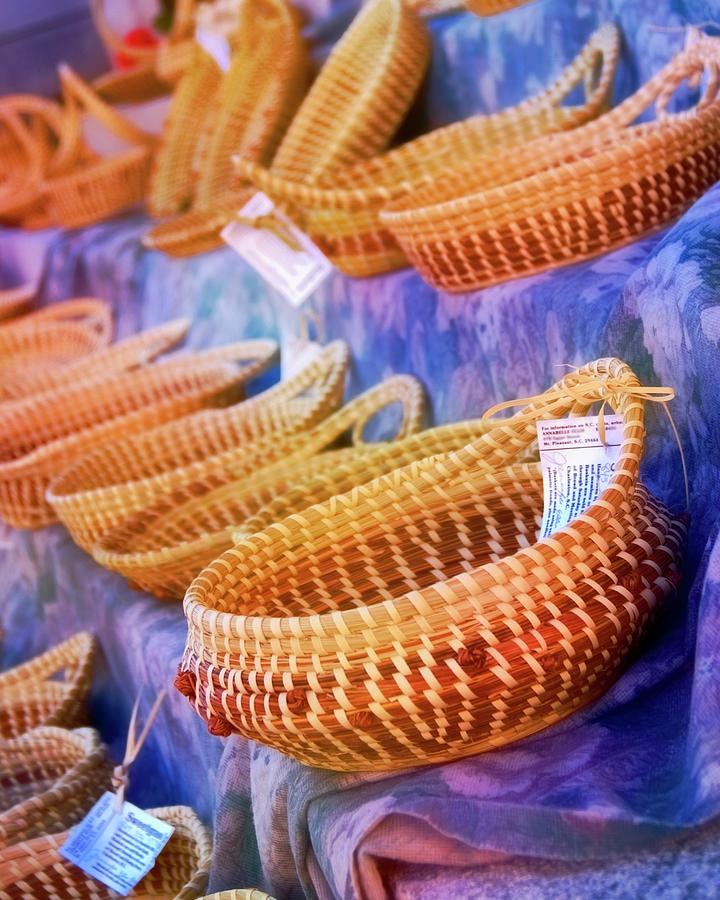 Palmetto palm fronds baskets Photograph by Bob Pardue