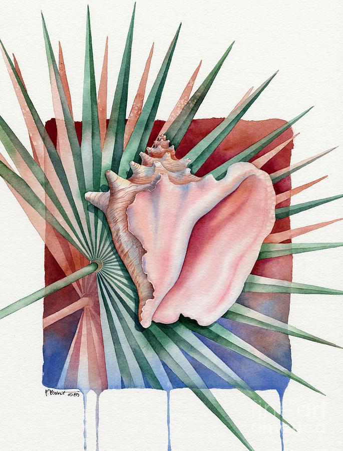 Shell Painting - Palmetto Queen Conch by Paul Brent