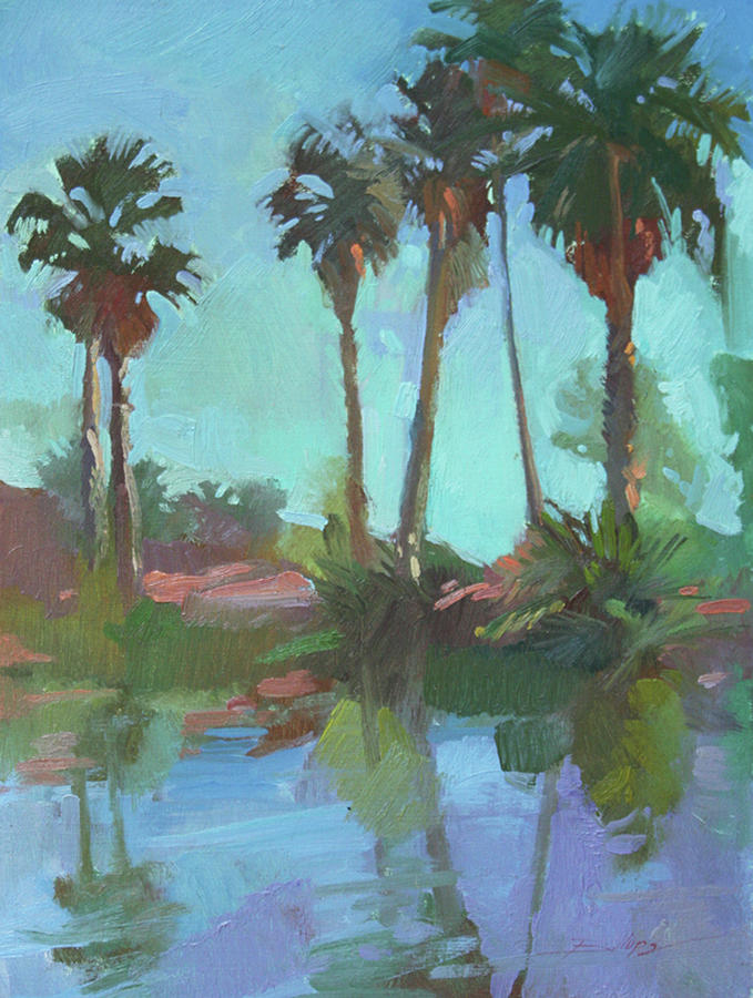 Palms Painting by Elizabeth - Betty Jean Billups