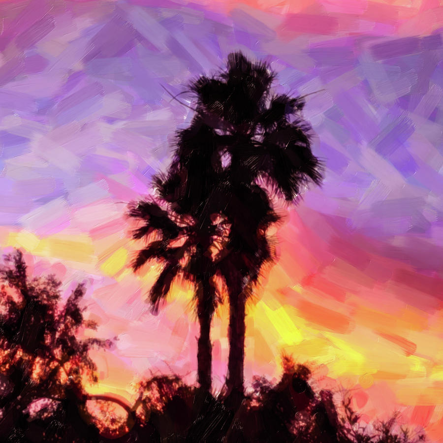 Palms Painting by Darrell Foster