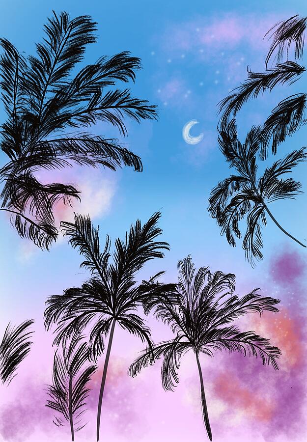 Palms Digital Art by Iliyana Dimitrova - Fine Art America