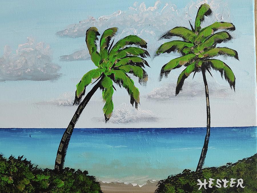 Palms On Gulf Painting By Don Hester - Fine Art America