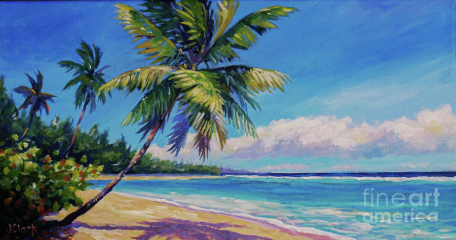 Cayman Painting - Palms on Tortola by John Clark