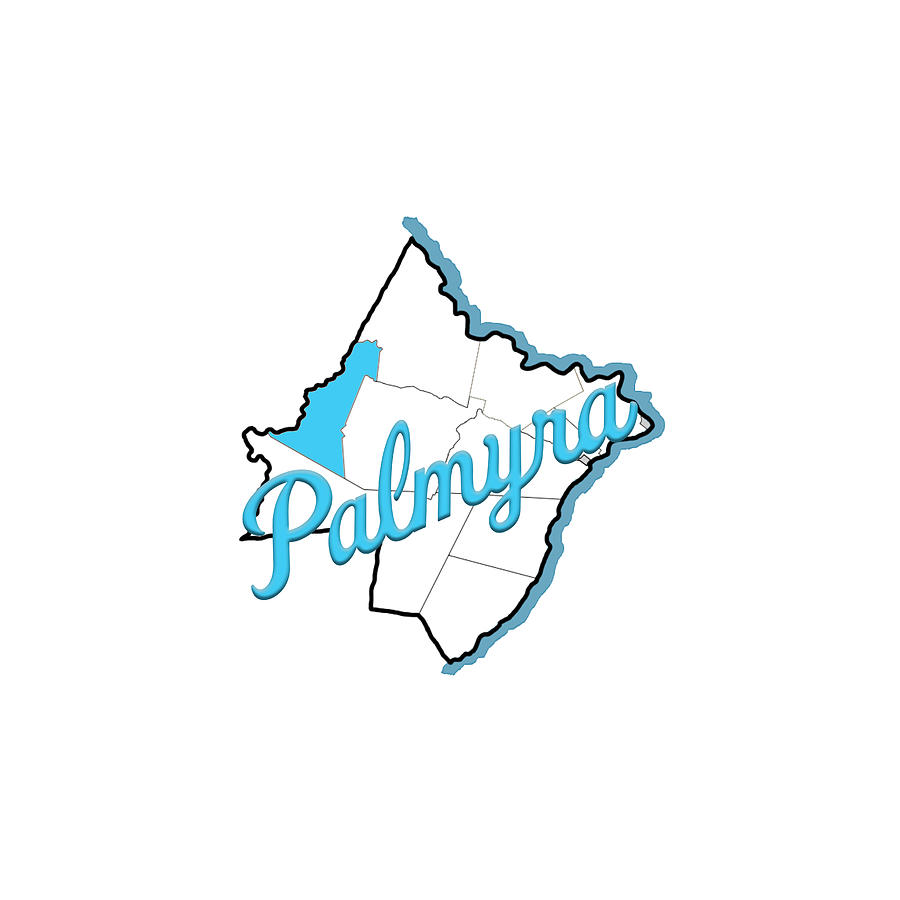 Palmyra Township Pennsylvania Map Digital Art by Amelia Pearn
