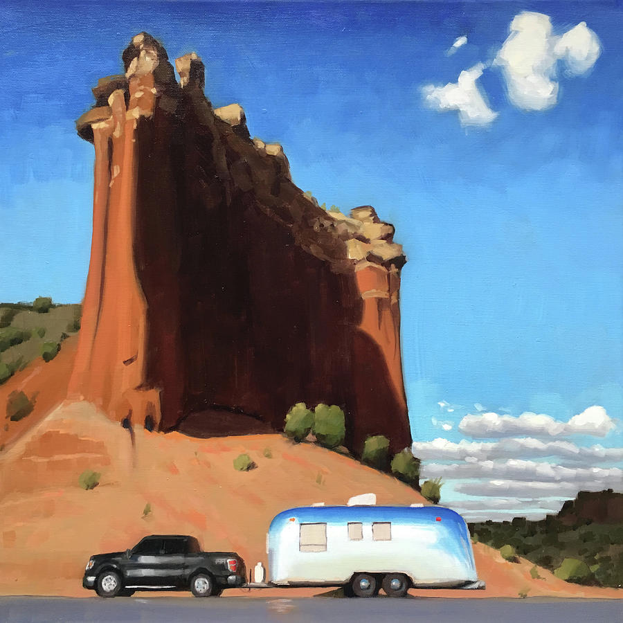 Airstream Painting - Palo Duro Canyon by Elizabeth Jose