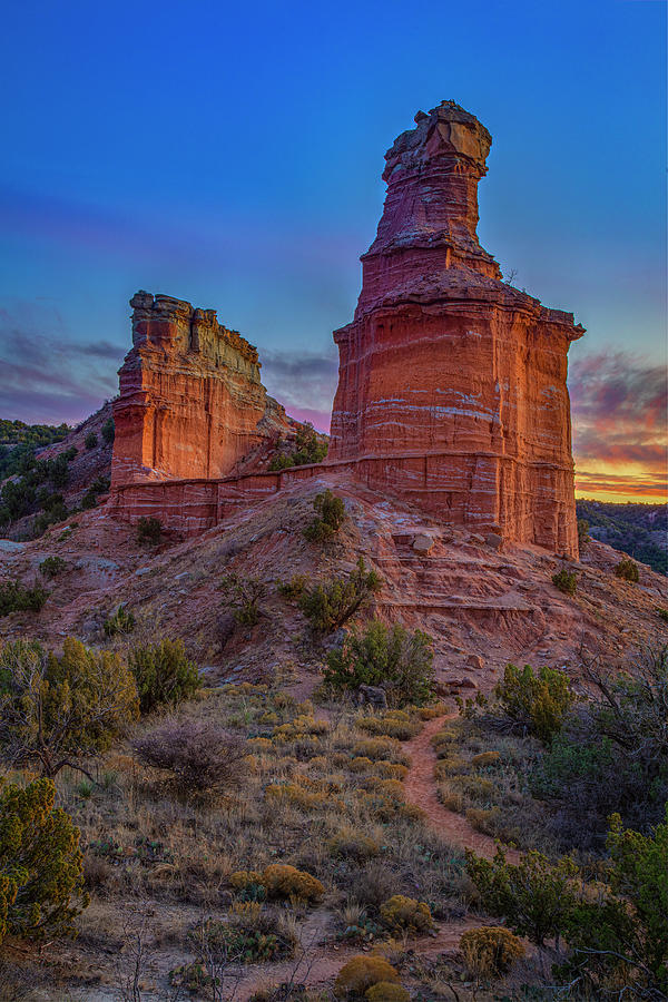 Palo Duro Canyons Lighthouse At Sunset 1243 Photograph By Rob Greebon