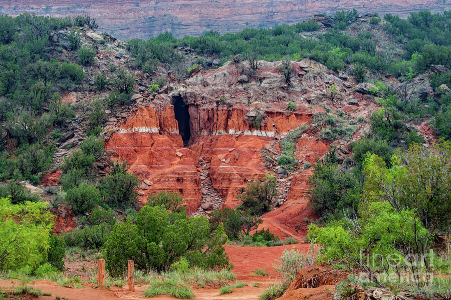 Landscape Photograph - Palo Duro State Park Caves by Diana Mary Sharpton
