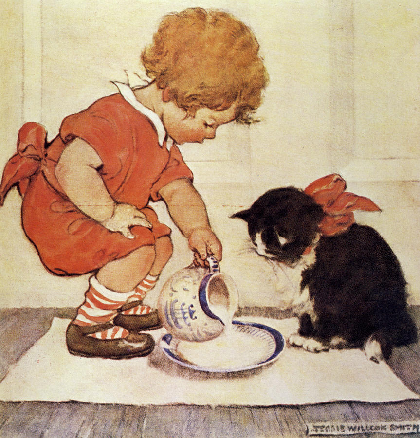 Book Drawing - Pals by Jessie Willcox Smith