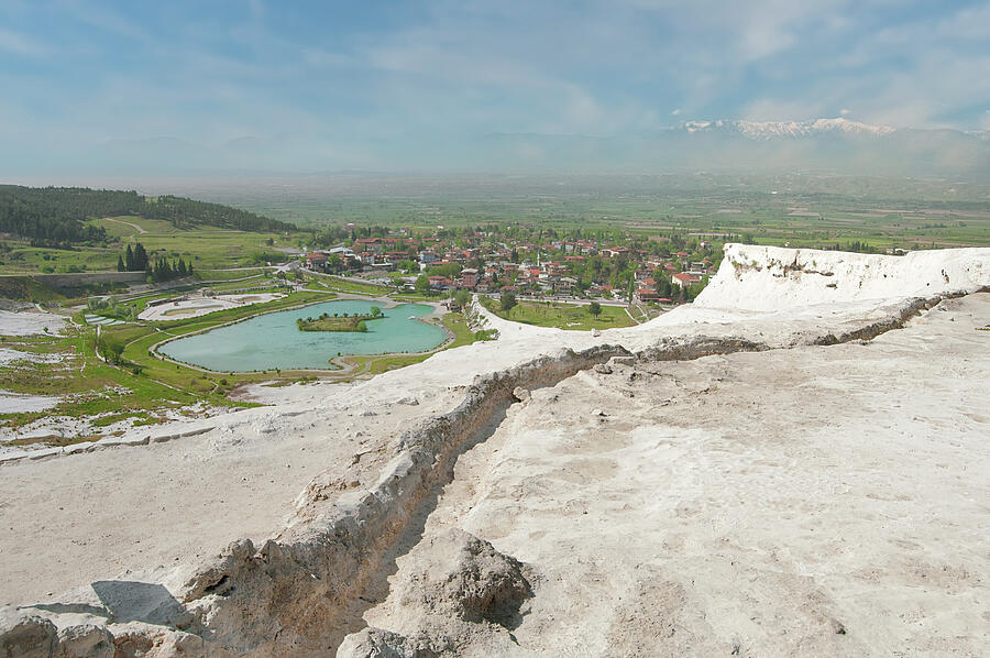 Pamukkale Panorama- White Terraces and Distant Peaks Photograph by Stuart Chard Pamukkale Panorama- White Terraces and Distant Peaks Photograph by Stuart Chard