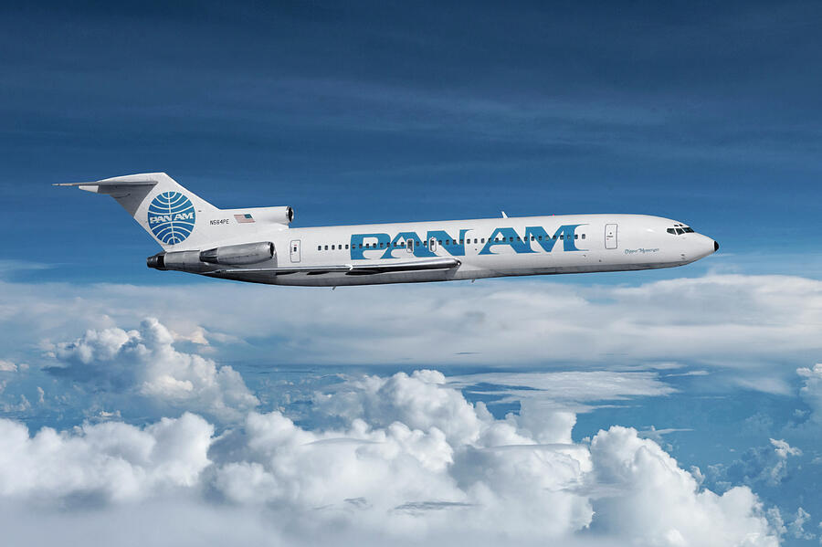 Pan American Boeing 727 Mixed Media by Erik Simonsen