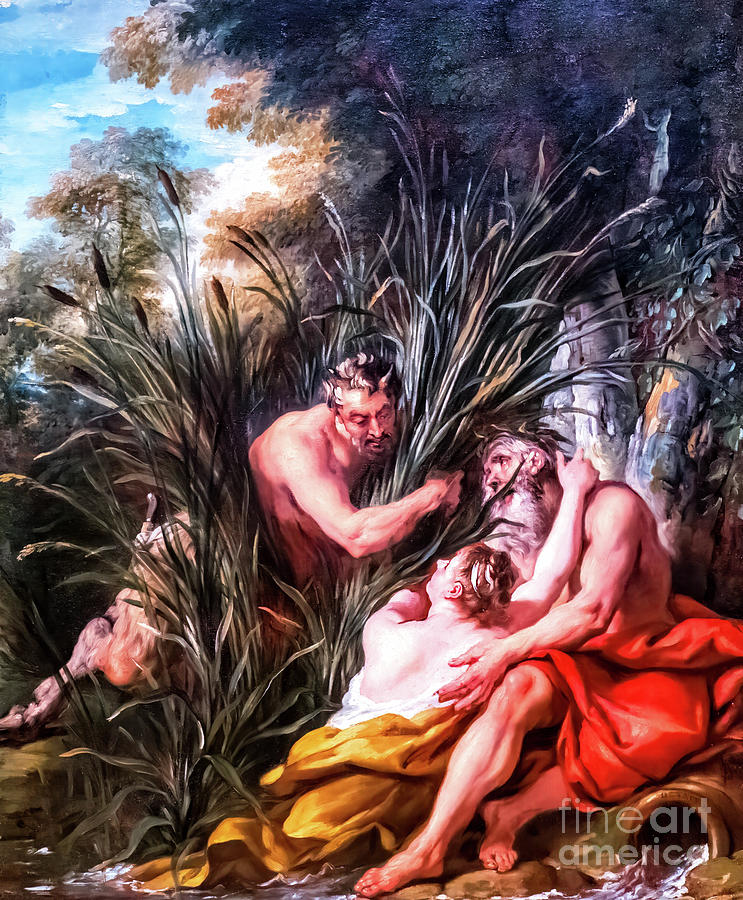 Pan and Syrinx by Jean Francois de Troy 1733 Painting by Jean Francois de Troy