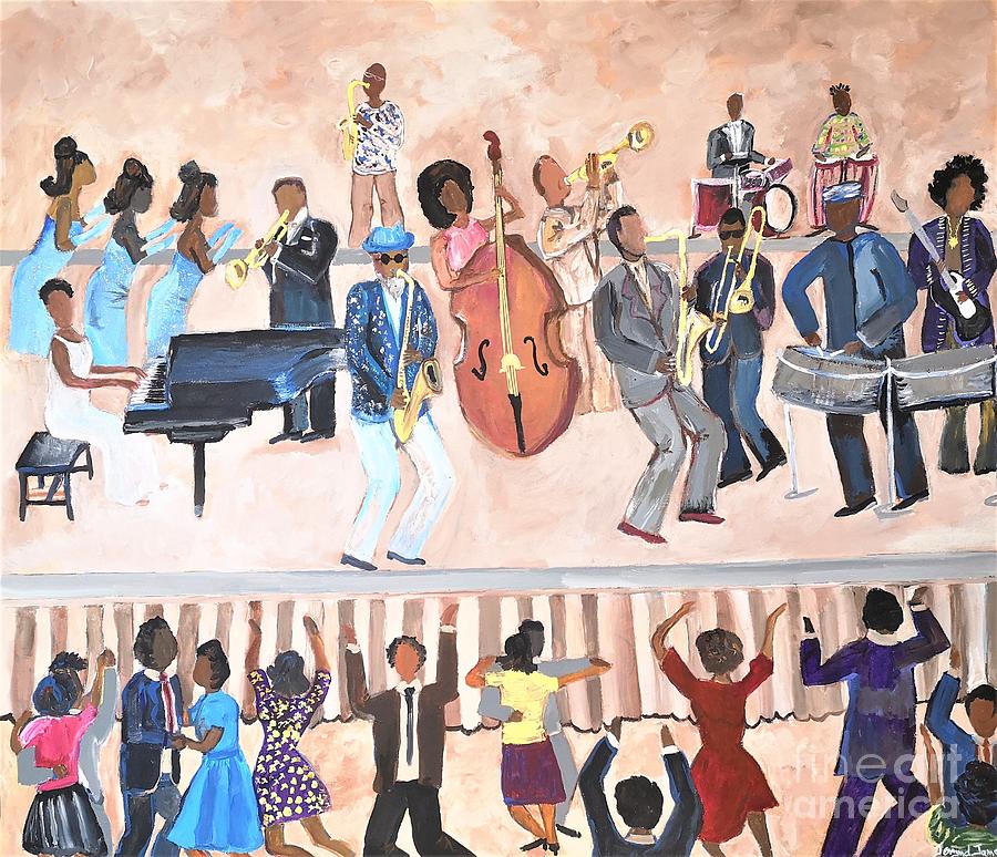 John Coltrane Painting - Pan Jazz Festival by Jennylynd James