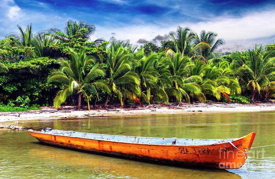 Panama Bocas del Drago Canoe Photograph by John Rizzuto