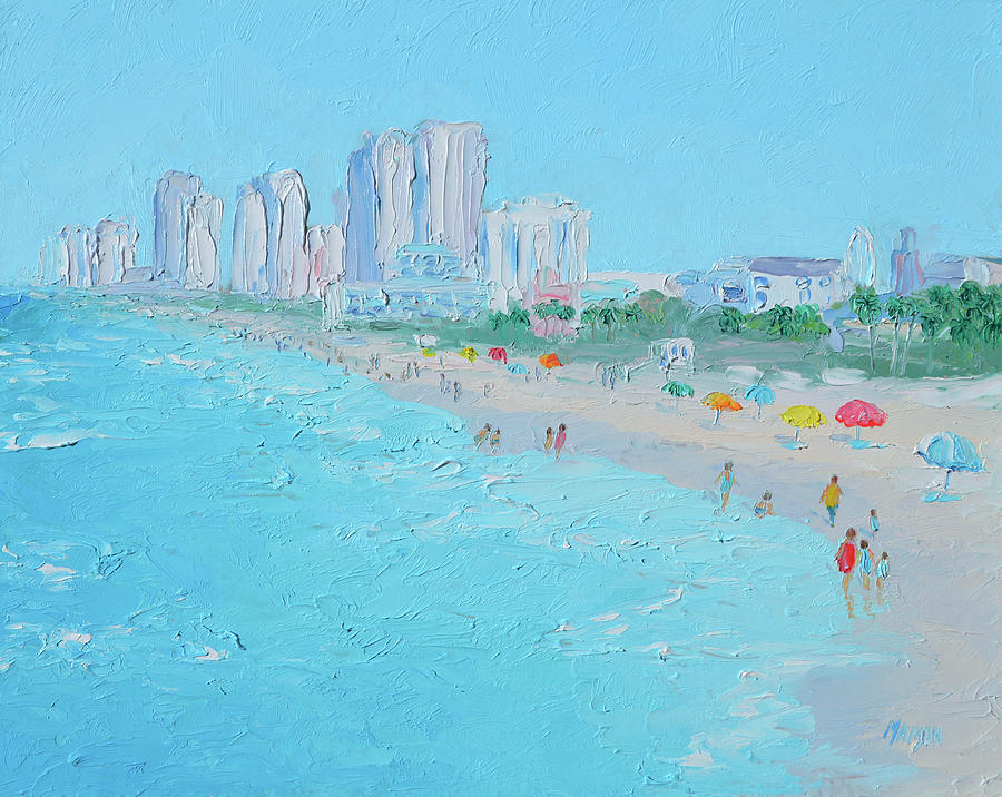Panama City Beach Impression Painting by Jan Matson