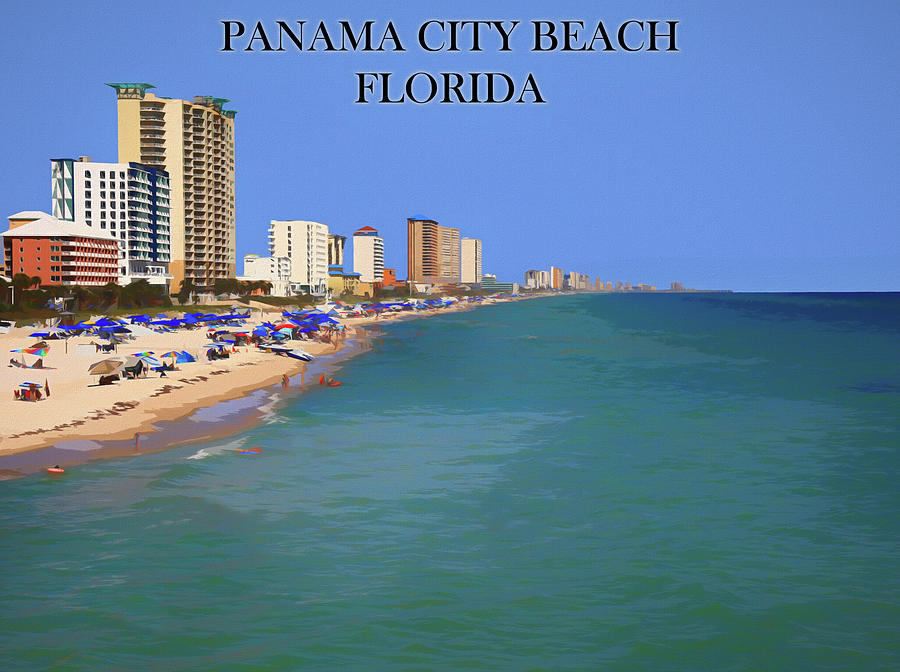 Panama City Beach Poster Style Painting by Dan Sproul