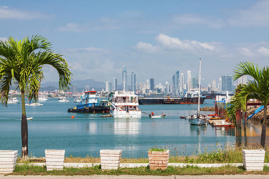 Panama City, Panama across the water Photograph by Tatiana Travelways