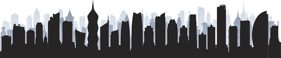 Panama City Skyline Drawing by Leontura