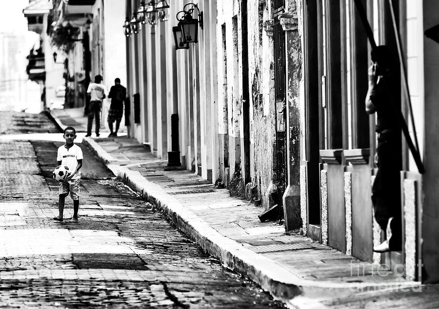 Panama City Soccer in the Street Photograph by John Rizzuto