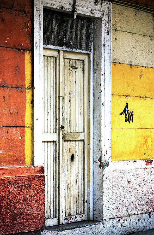 Panama City White Door in Casco Viejo Photograph by John Rizzuto - Fine ...