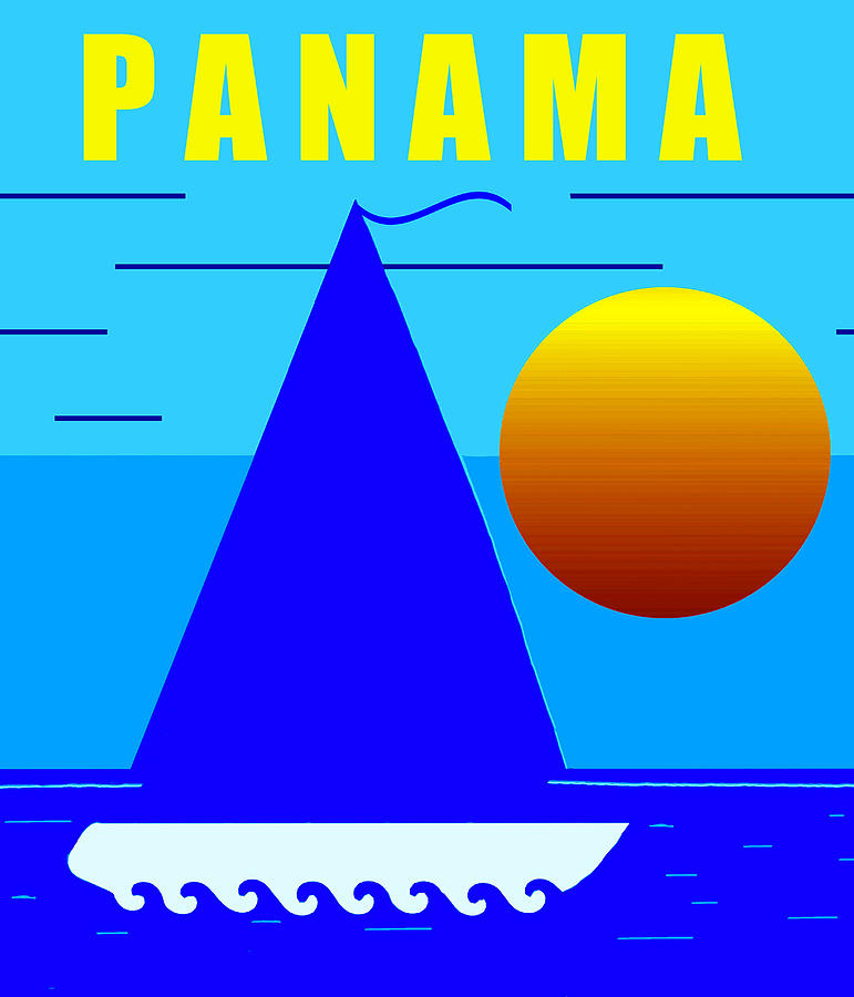 Panama sailing Mixed Media by David Lee Thompson
