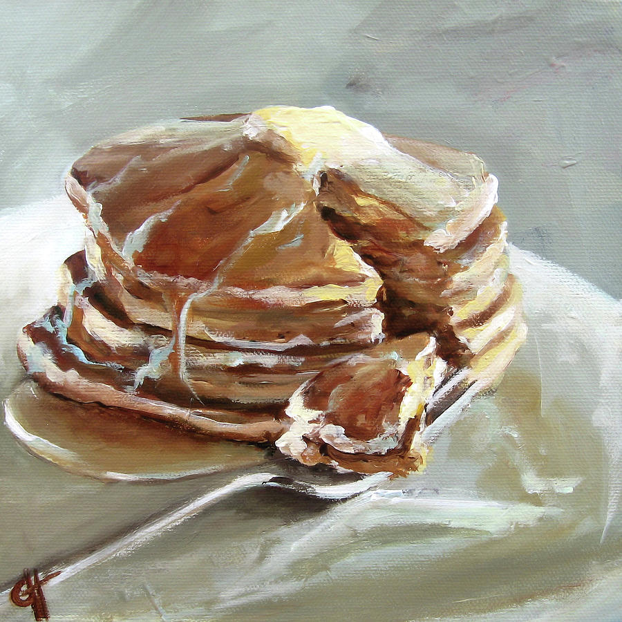 Still Life Painting - Pancakes by Cari Humphry