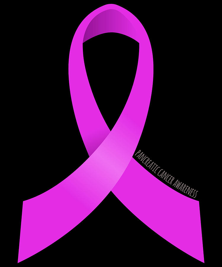 Pancreatic Cancer Awareness Ribbon Digital Art by Flippin Sweet Gear