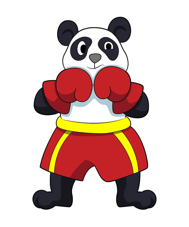 Panda as Boxer with Boxing gloves Painting by Markus Schnabel - Pixels