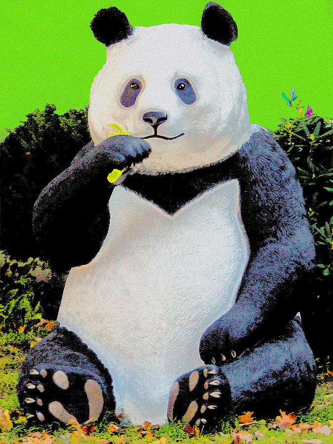 Panda Bear Digital Art by Cliff Wilson