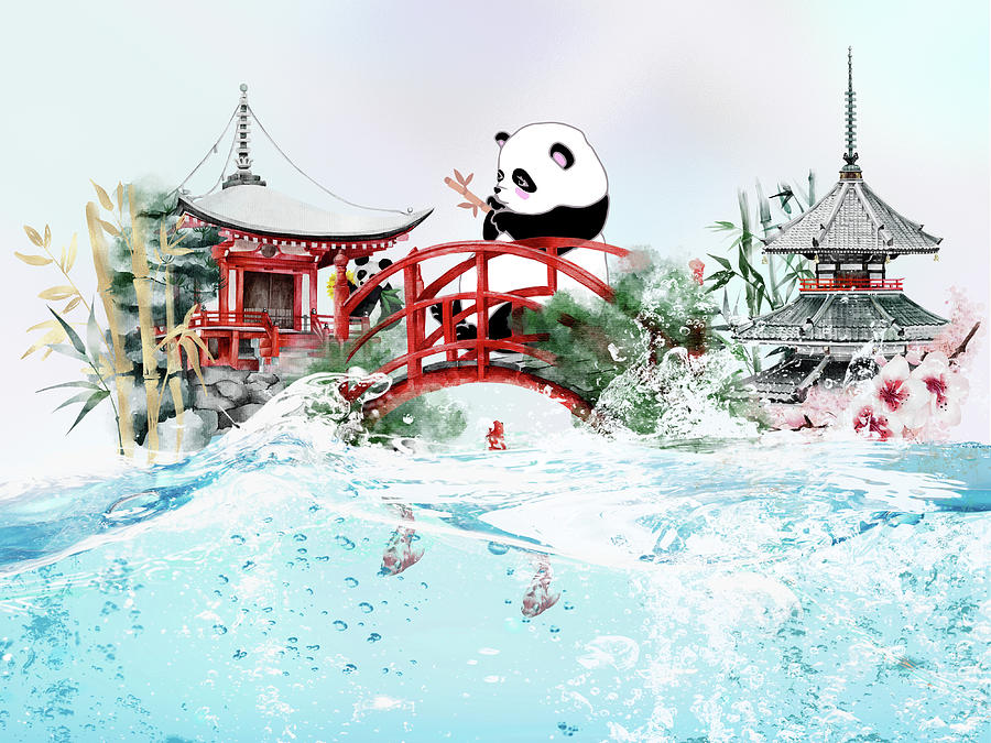 Panda City Digital Art by Jean M Nelson