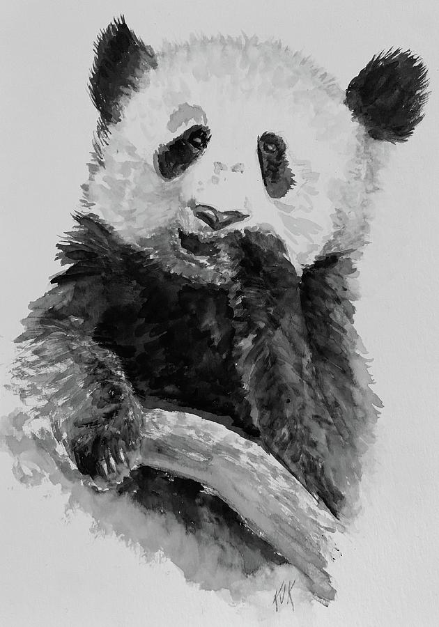 Panda Cub Painting by Kelly J Kreger - Fine Art America