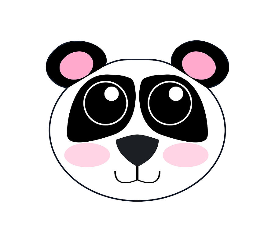 cartoon panda face