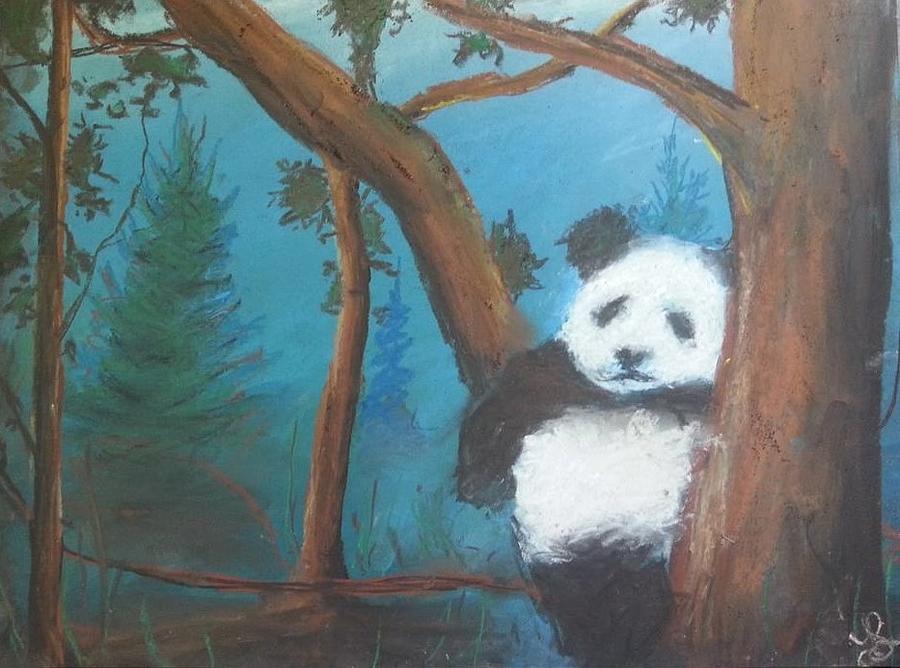 Panda Painting by Jen Shearer