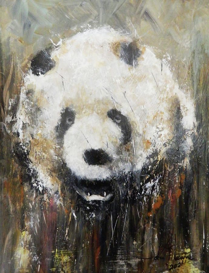 Bear Painting - Panda by John Henne