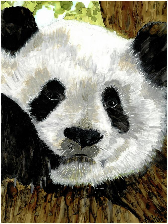 Panda Portrait Painting by Meredith Cotton - Pixels