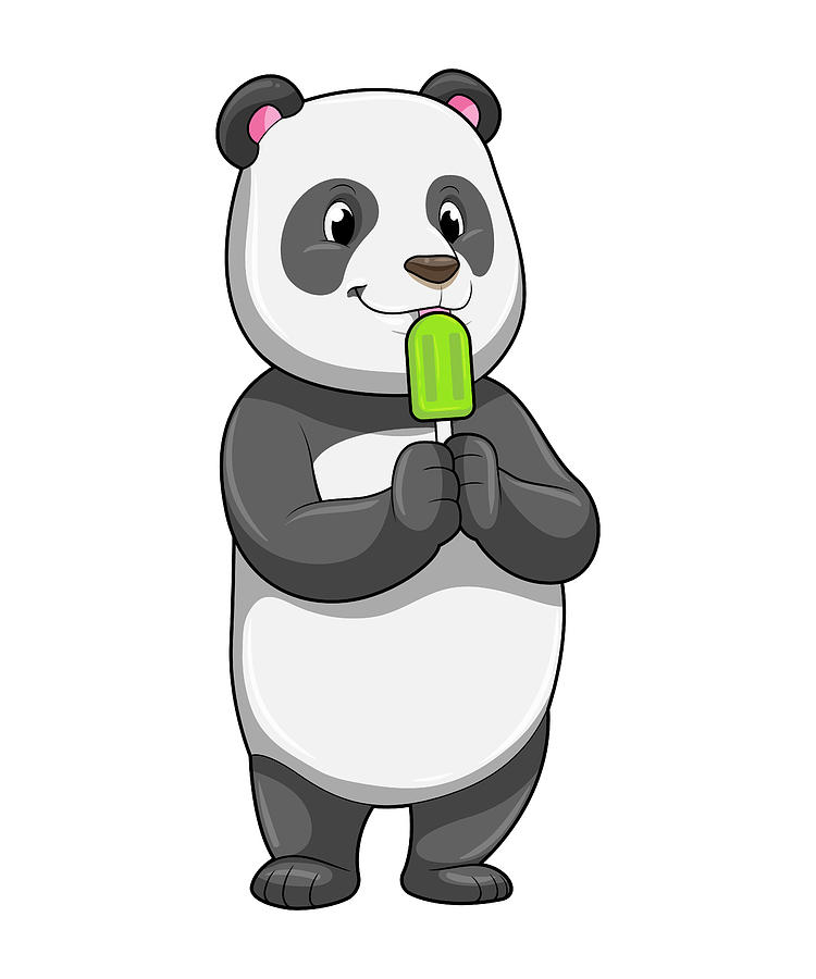 Panda with Popsicle Painting by Markus Schnabel - Fine Art America