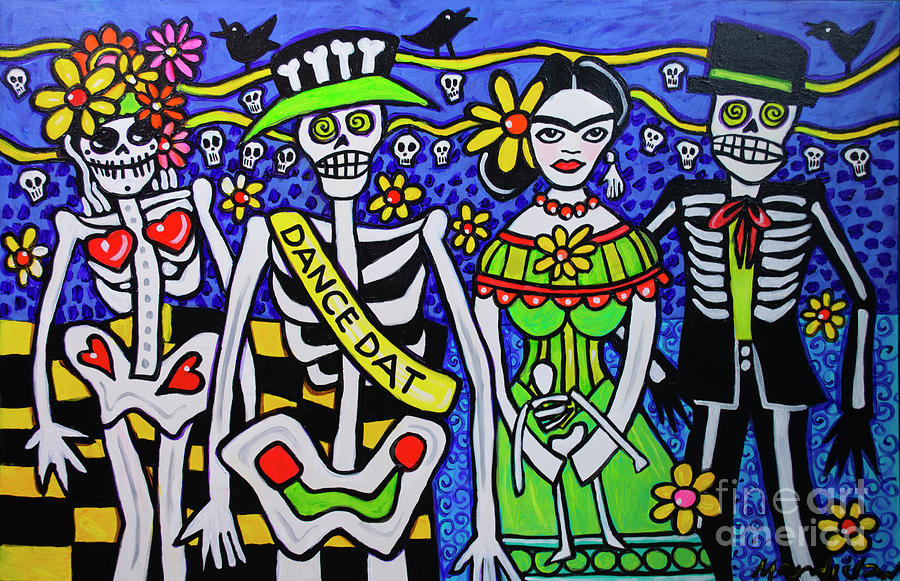 New Orleans Artist Painting - pandemic mardigras DANCE DAT by Mardi Claw