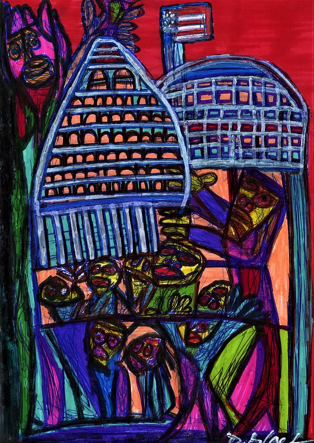 Pandemonium within Government Drawing by Darrell Black