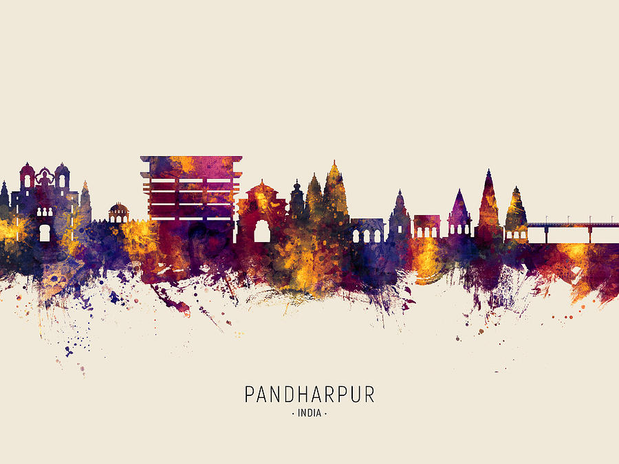 Pandharpur Skyline India #01 Digital Art by Michael Tompsett