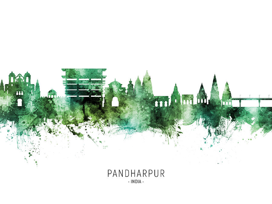 Pandharpur Skyline India #03 Digital Art by Michael Tompsett