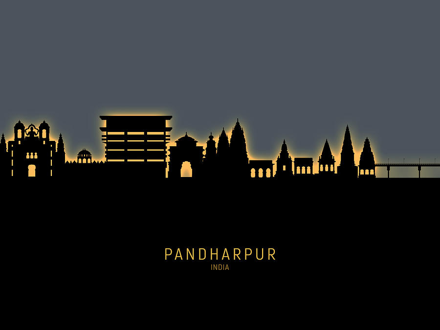 Pandharpur Skyline India #09 Digital Art by Michael Tompsett