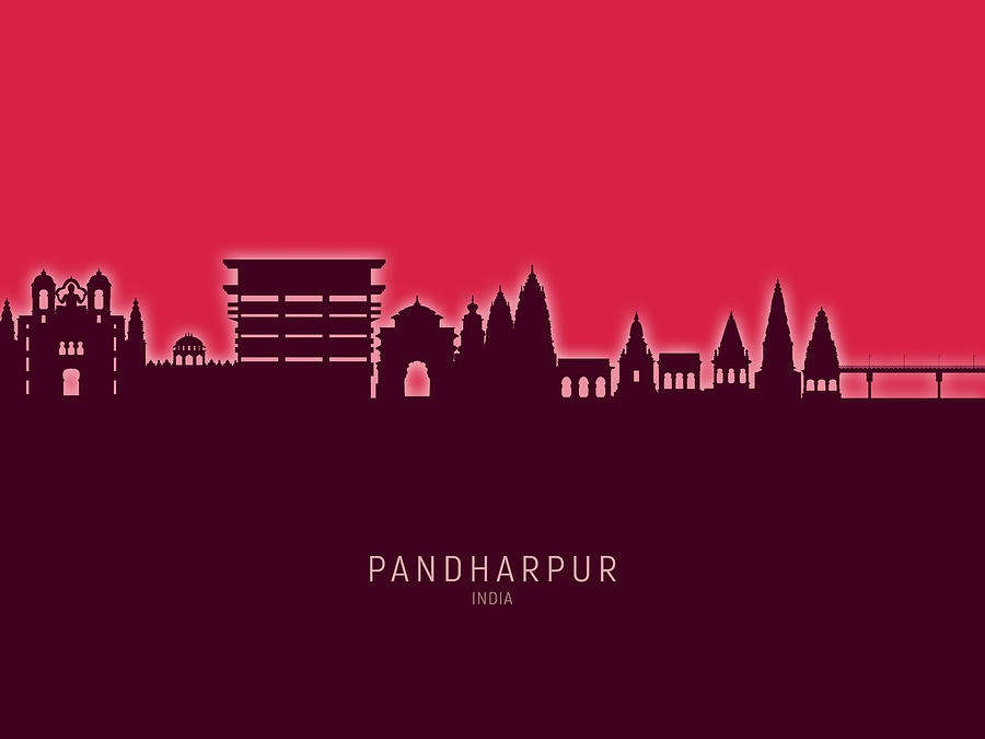 Pandharpur Skyline India #15 Digital Art by Michael Tompsett
